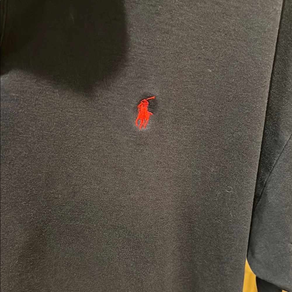 Polo by Ralph Lauren Men's Dark Blue Polo with Red Emblem - Picture 3 of 7